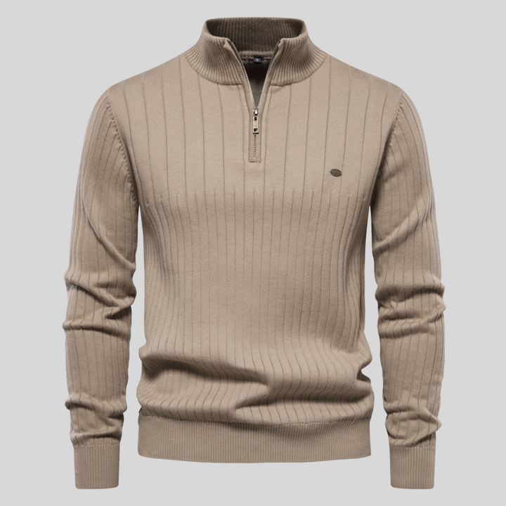 Jonas | Strickpullover für Herren mit Stehkragen und langen Ärmeln