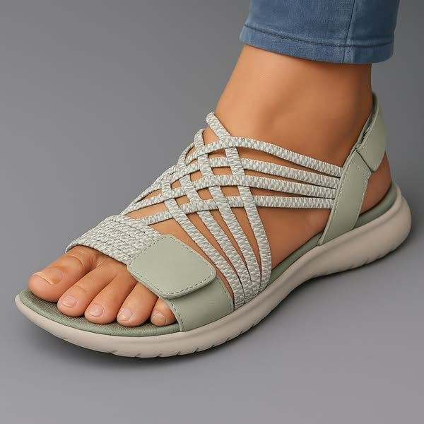 Sanarita | Leichte Orthopädische Sandalen für Damen mit flachem Absatz