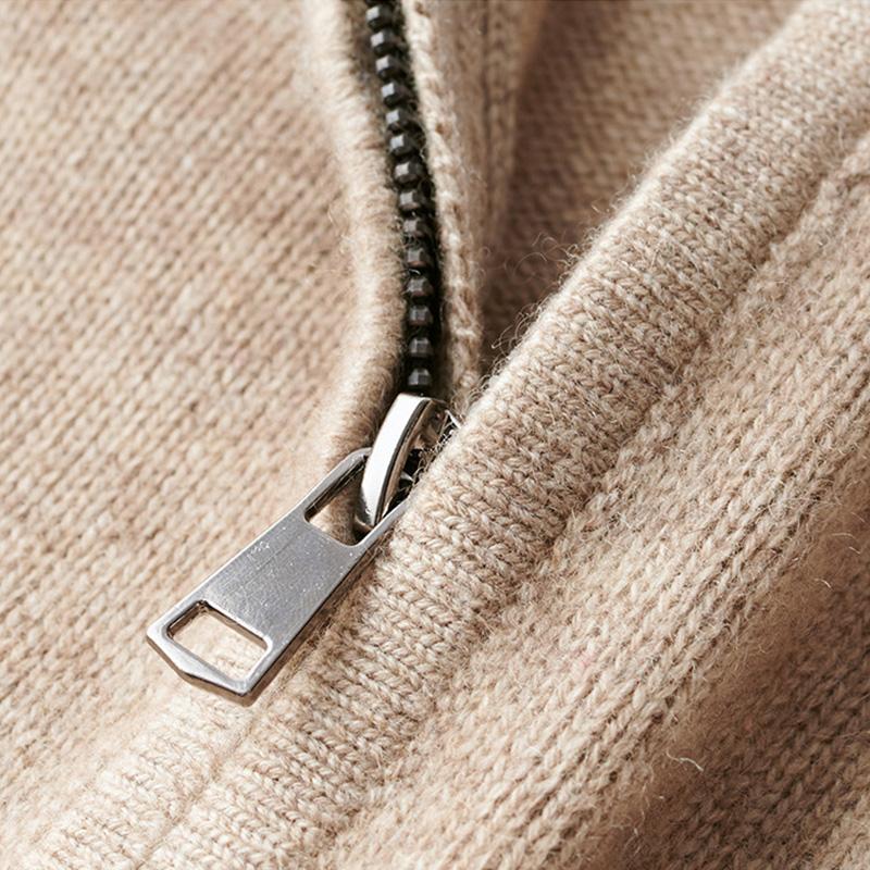 Erik | Premium-Pullover für Herren mit Reißverschluss und Stehkragen