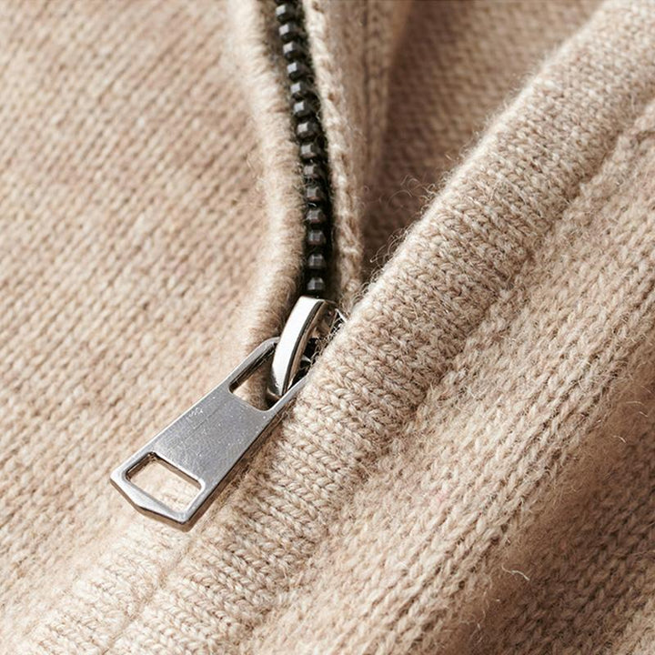 Erik | Premium-Pullover für Herren mit Reißverschluss und Stehkragen