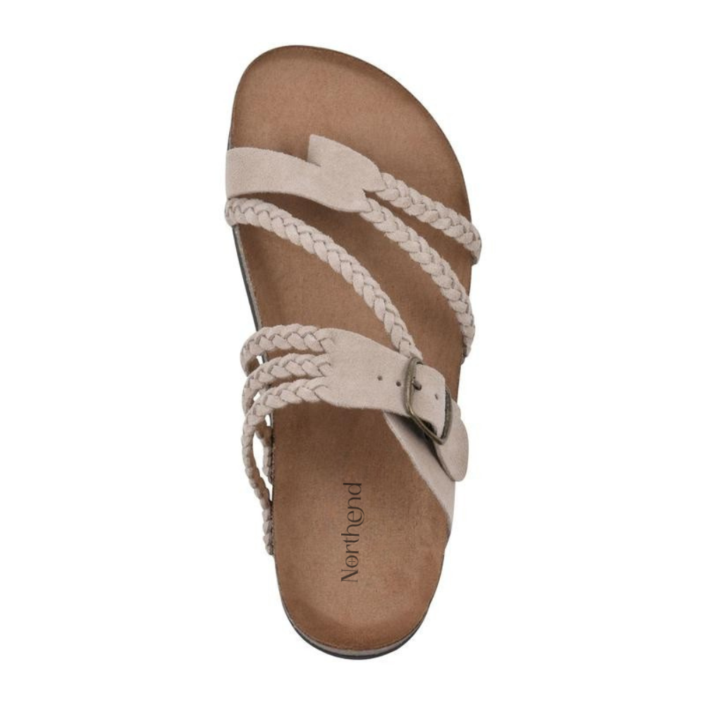 Helena Kork Geflochtene Sandalen für Damen mit niedrigem Absatz