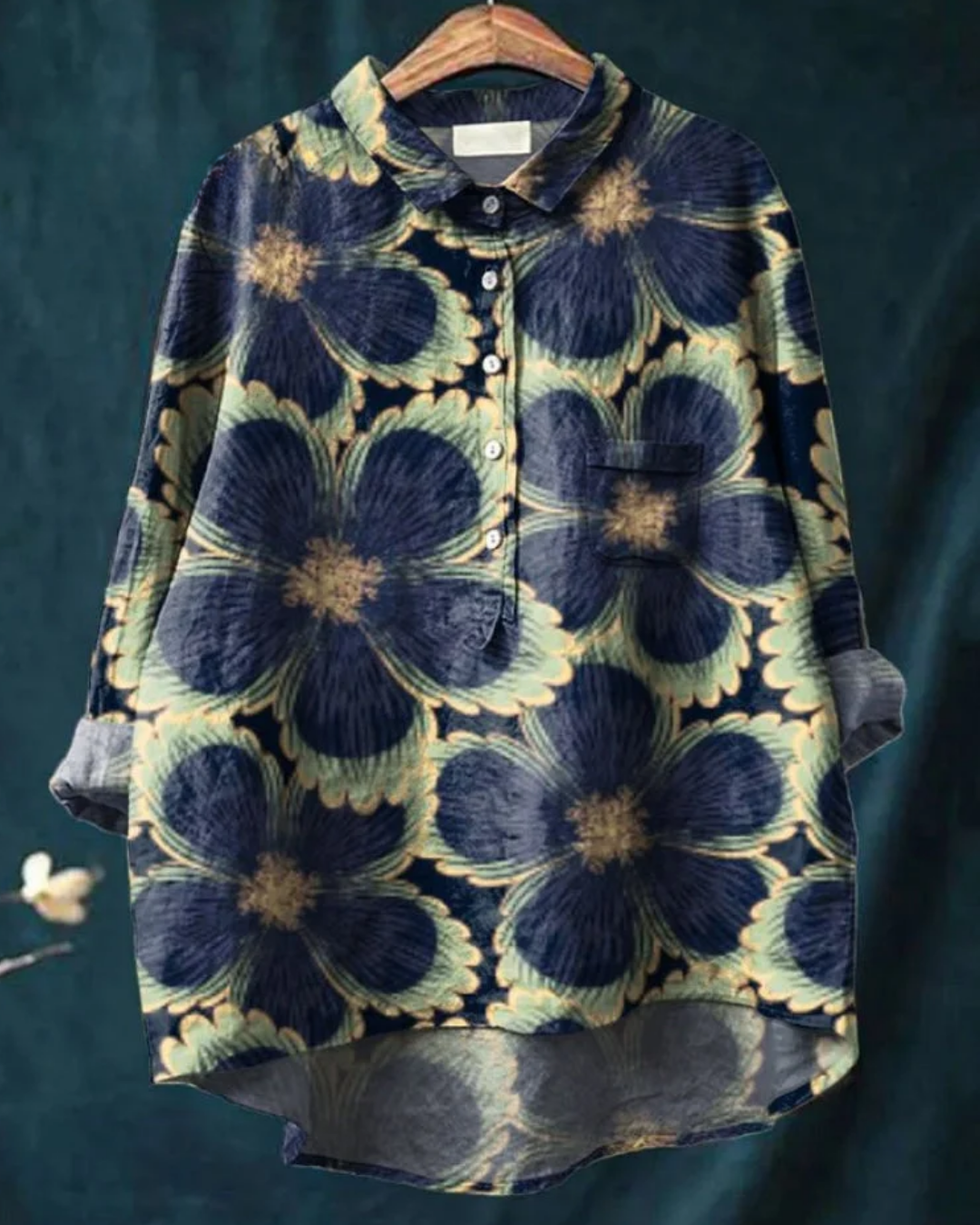 Jaclynn | Floral Shirt für Damen mit langen Ärmeln