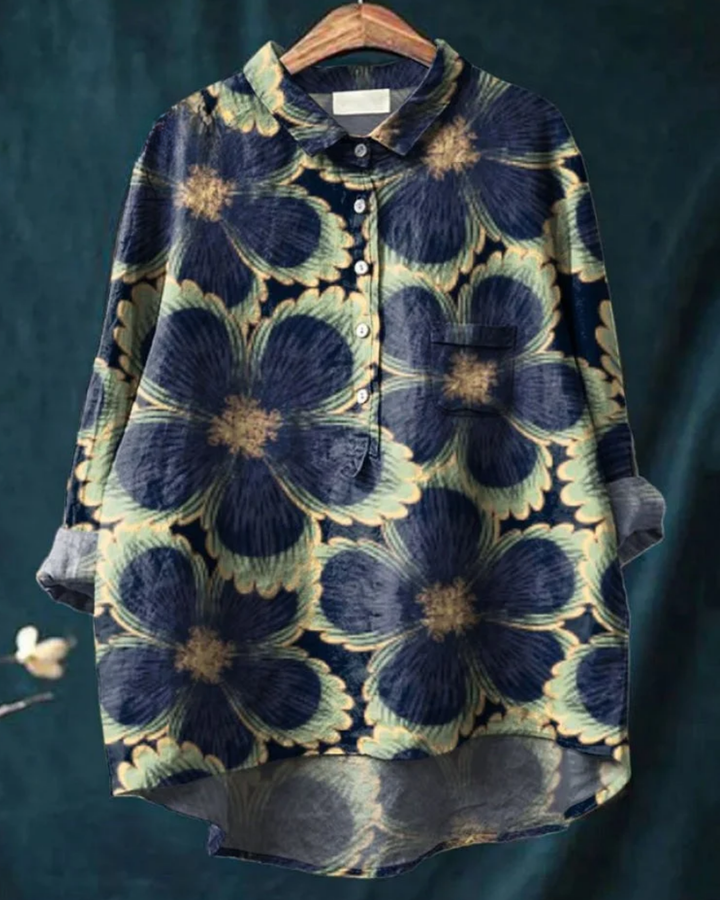 Jaclynn | Floral Shirt für Damen mit langen Ärmeln