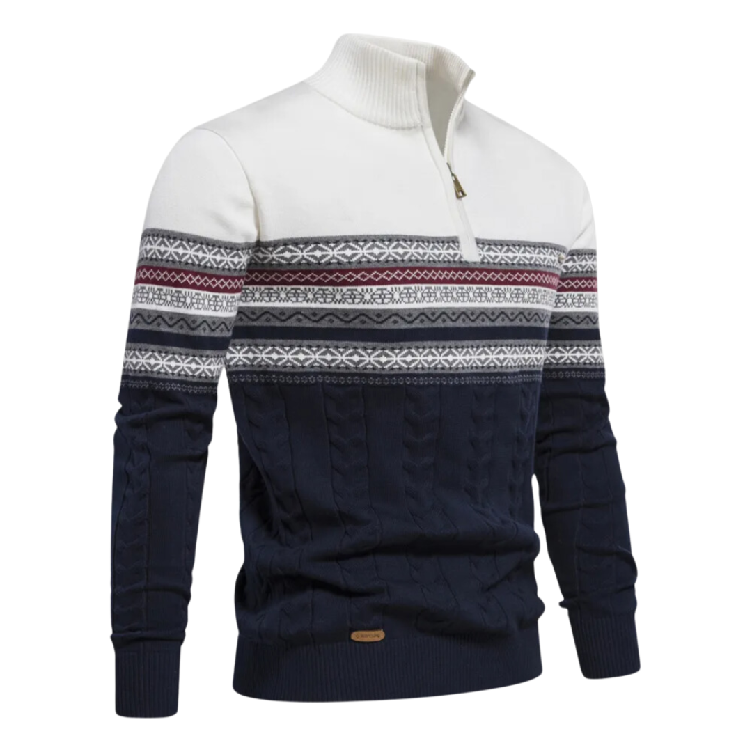 Julian | Viertel Reißverschluss Pullover für Herren mit langen Ärmeln