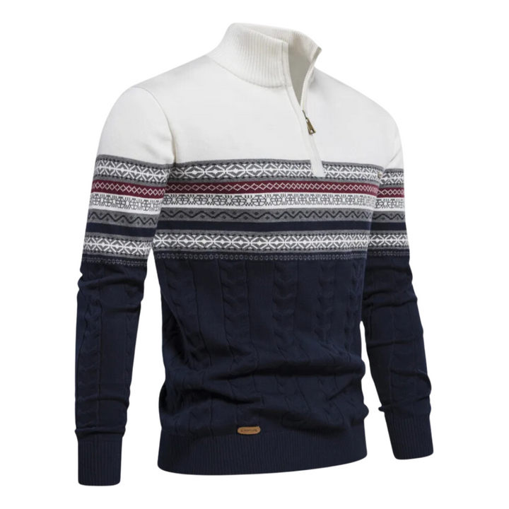 Julian | Viertel Reißverschluss Pullover für Herren mit langen Ärmeln