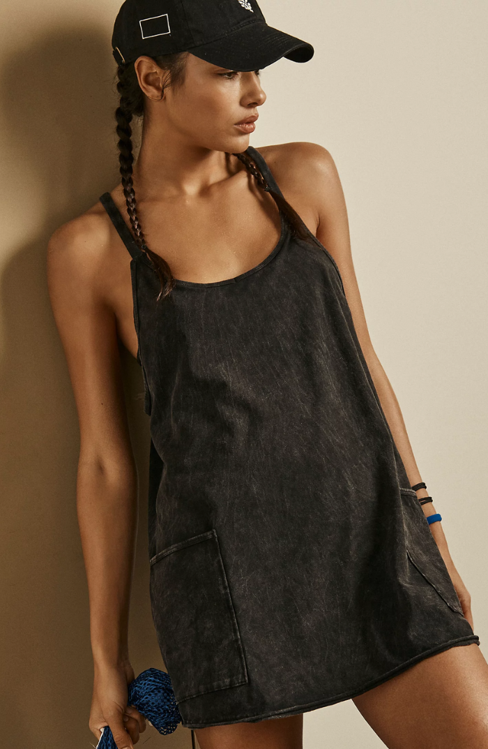 Blair | Mini Kleid für Damen mit Rundhalsausschnitt und Spaghettiträgern