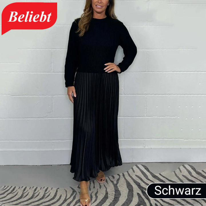 Sophie | Elegantes Faltenkleid für Damen mit Rundhalsausschnitt