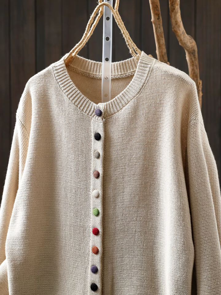 Der Ellery | Grace Cardigan für Damen mit Rundhalsausschnitt und langen Ärmeln