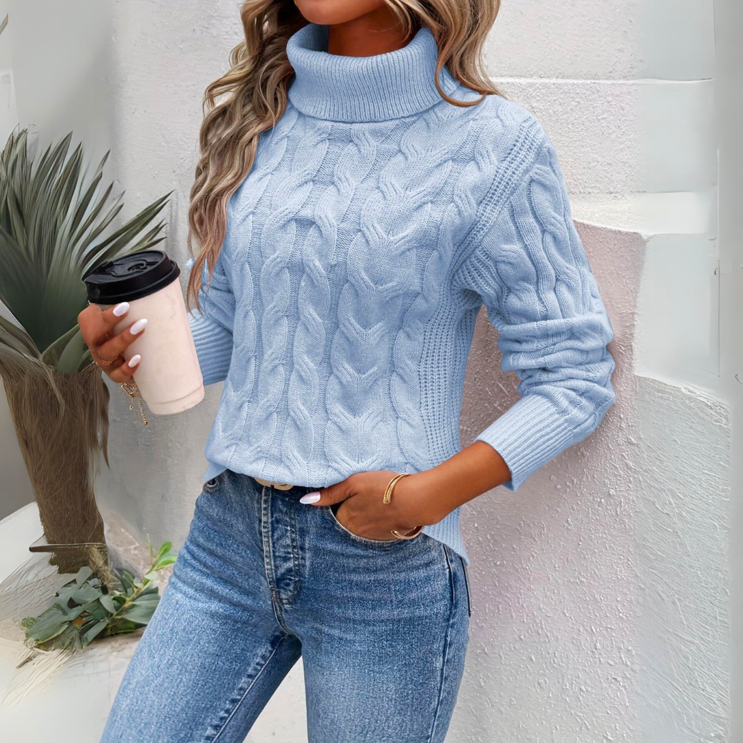 Charlotte | Warmer Gestrickter Damen Rollkragenpullover