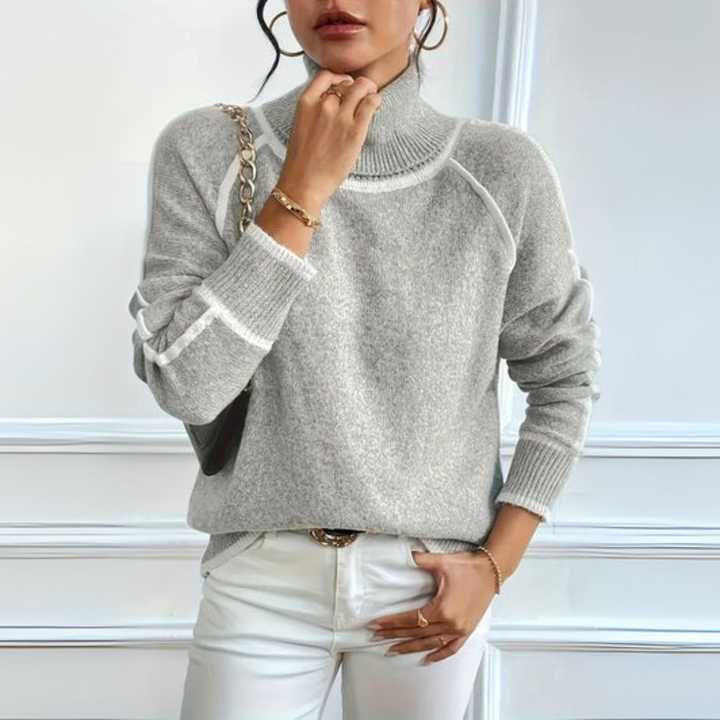 Aurora | Entspannter Rollkragenpullover für Damen mit langen Ärmeln