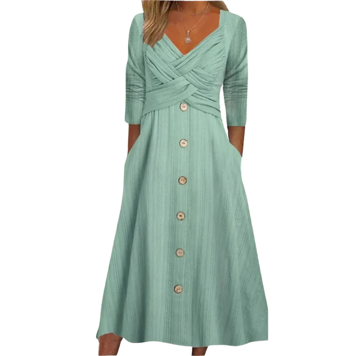 Ella | Elegantes Midikleid für Damen mit Bauchbedeckung