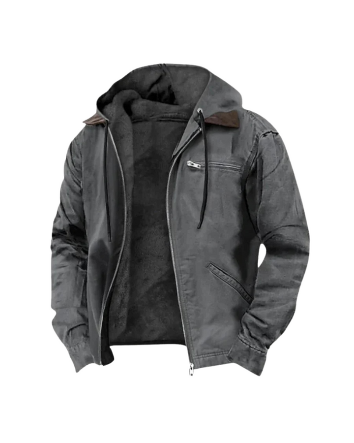 Livio Elegante Jacke für Herren mit Kapuze und langen Ärmeln