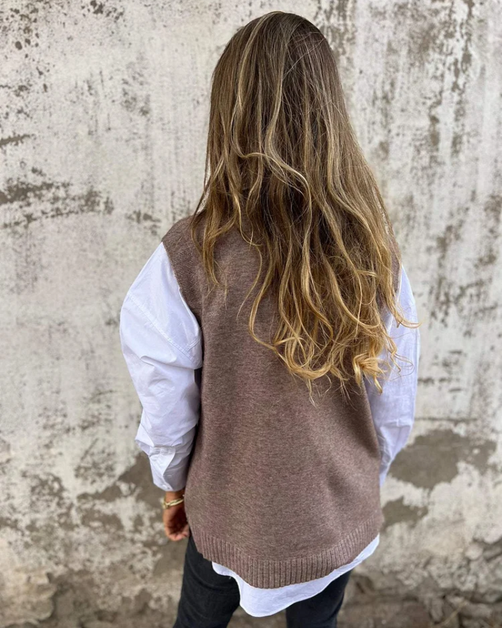 Addison | Strick-Pullover-Weste für Damen mit V-Ausschnitt