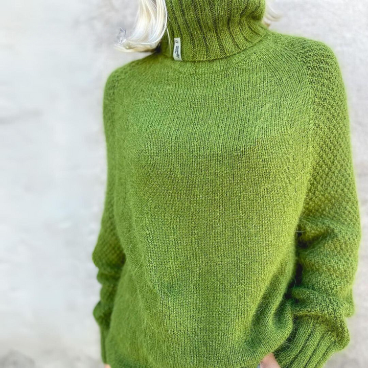 Eleganza | Eleganter Rollkragenpullover Angela Apfelgrün für Damen