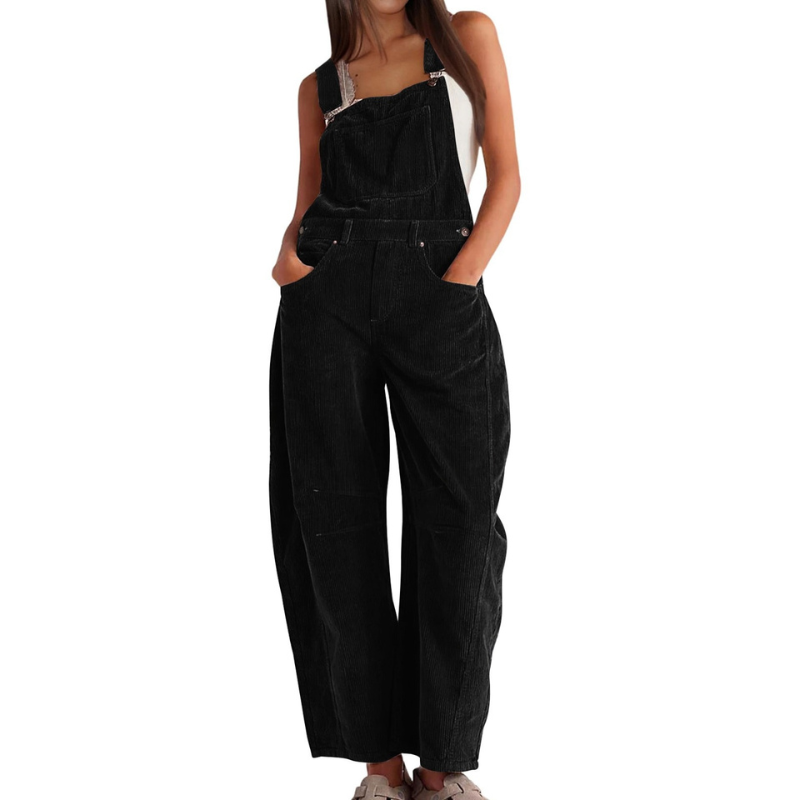 ETHEL | Schicker weiter Bein Overall für Damen mit eckigem Ausschnitt