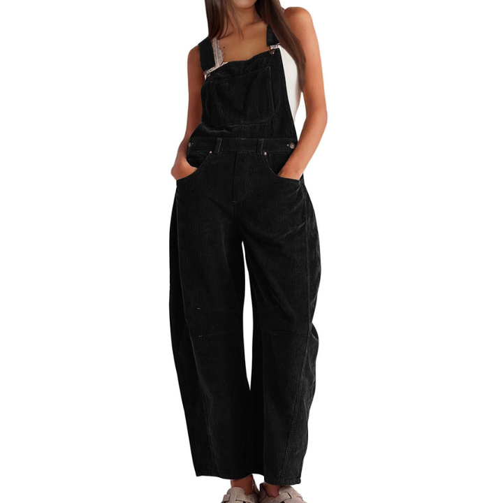 ETHEL | Schicker weiter Bein Overall für Damen mit eckigem Ausschnitt
