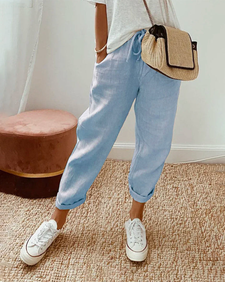 Lotte Luxe Komforthose für Damen mit geradem Bein und hohem Bund