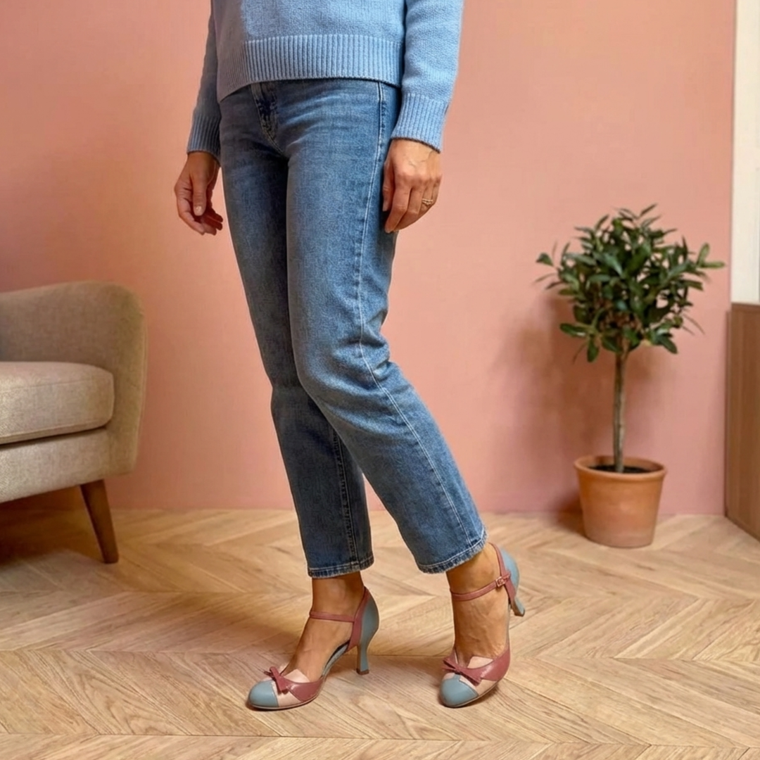 Retro-Style Orthopädische Sandalen für Damen mit mittelhohem Absatz