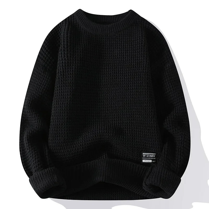 Silas | Premium-Pullover für Herren mit Wabenstruktur und Rundhalsausschnitt