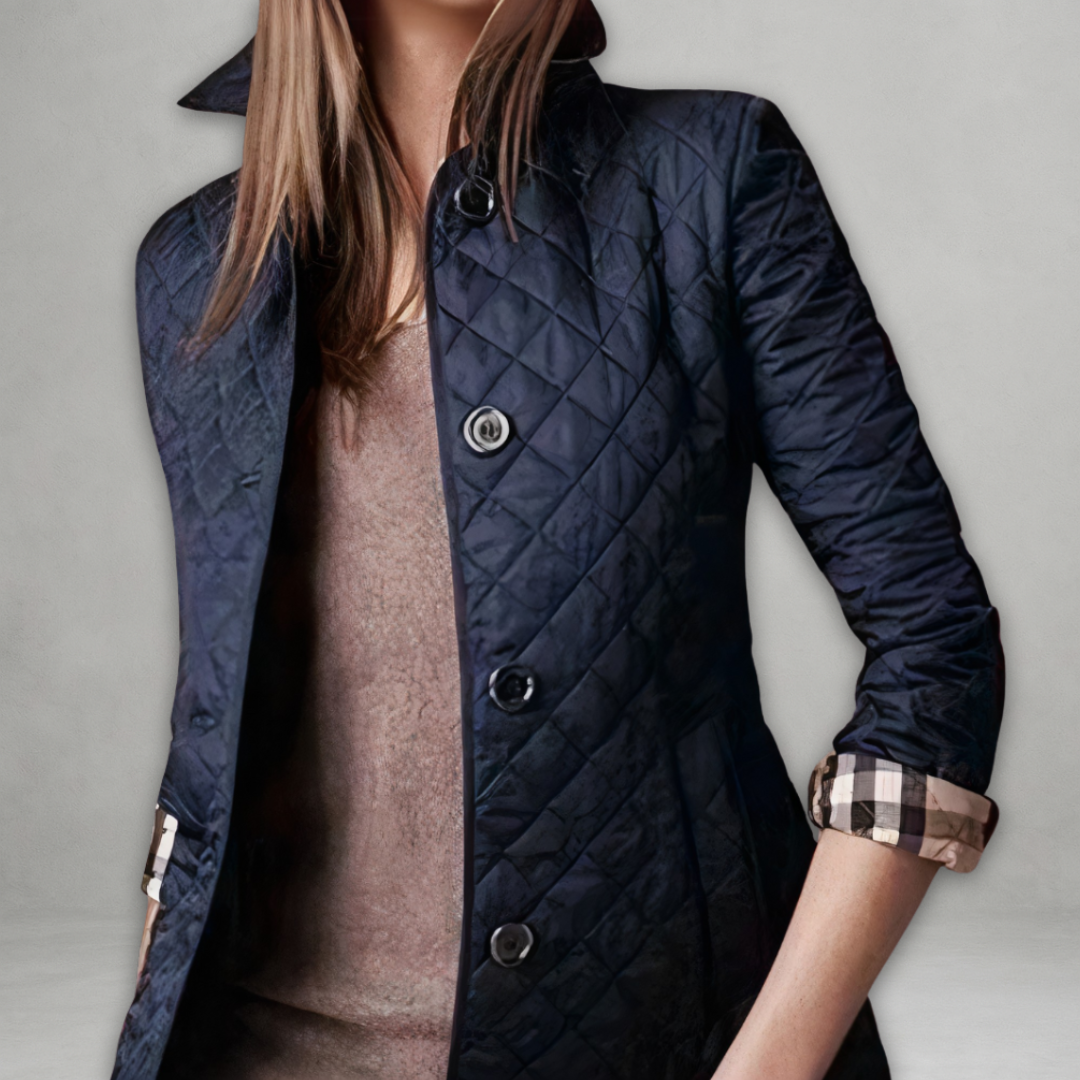 Evelyn | Gemütliche Herbstjacke für Damen mit Rundhalsausschnitt und langen Ärmeln