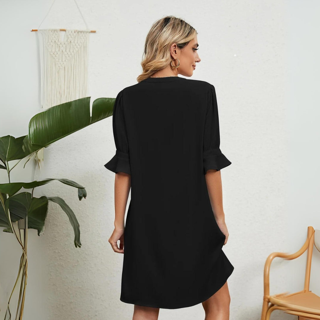 Alina | Elegantes V-Ausschnitt Kleid
