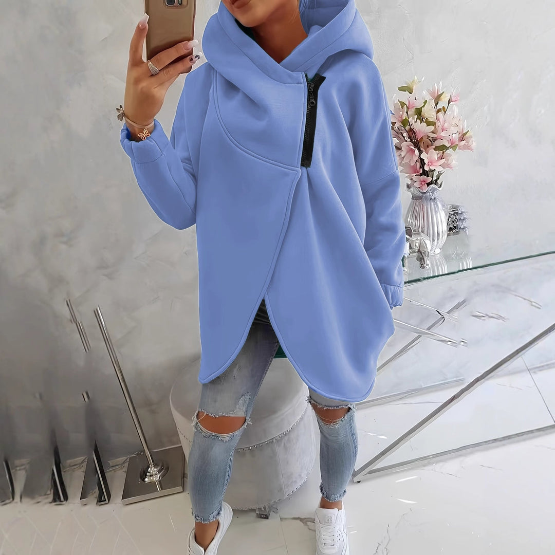 Emma | Bequemer Zip-Up Hoodie für Damen mit Kapuze und langen Ärmeln