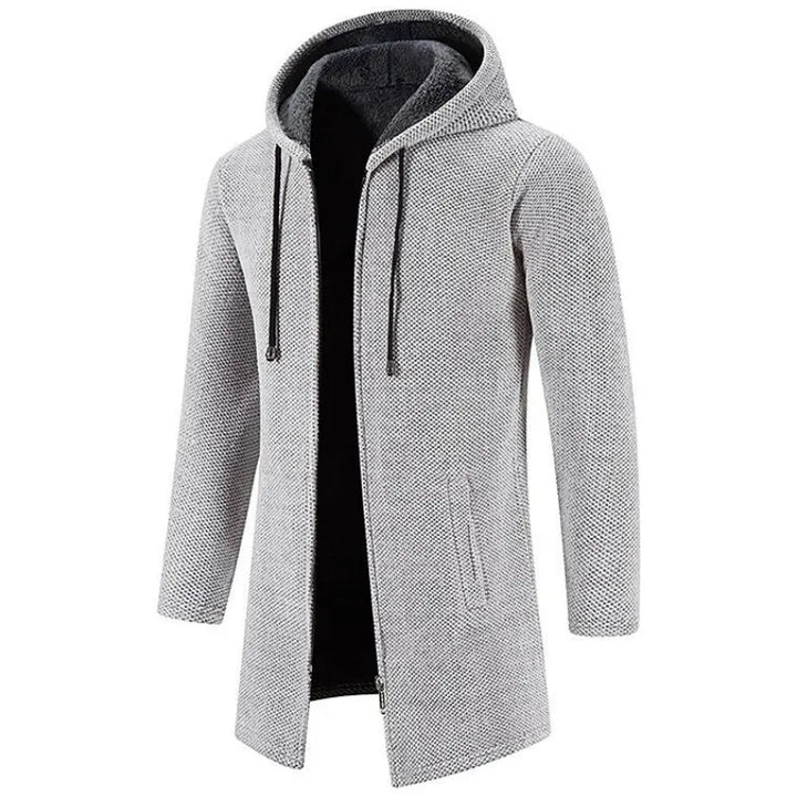 Elias | Mittellange Herrenjacke für Herren mit Kapuze und Wattiertem