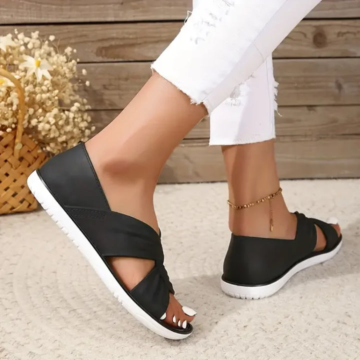 Luna | Bequeme Orthopädische Zehensandalen für Damen mit niedrigem Absatz