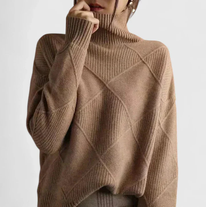 Adryanna | Bequemes Sweatshirt für Damen mit Rollkragen und langen Ärmeln