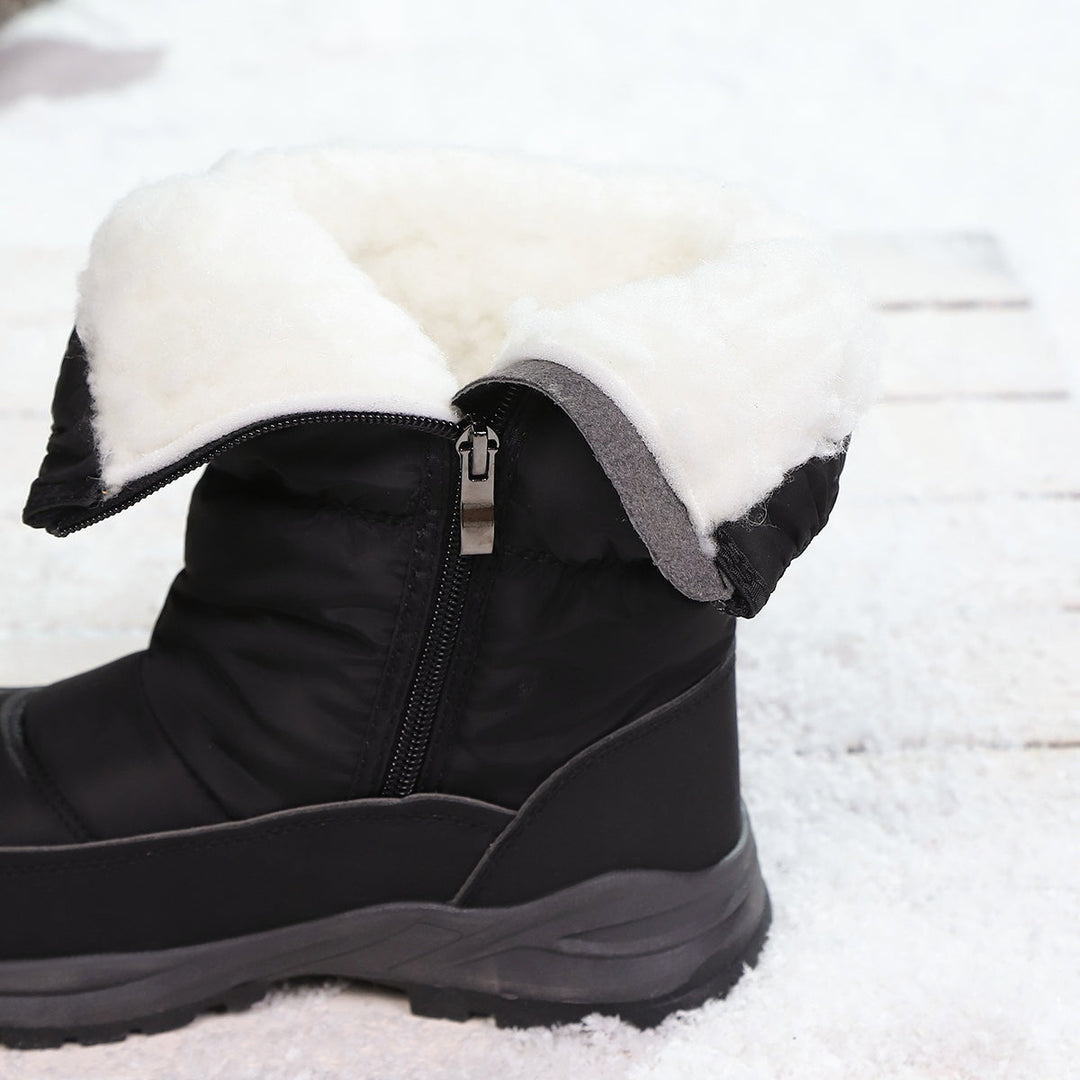Premium Winterstiefel für Damen bis zur Wade mit flachem Absatz