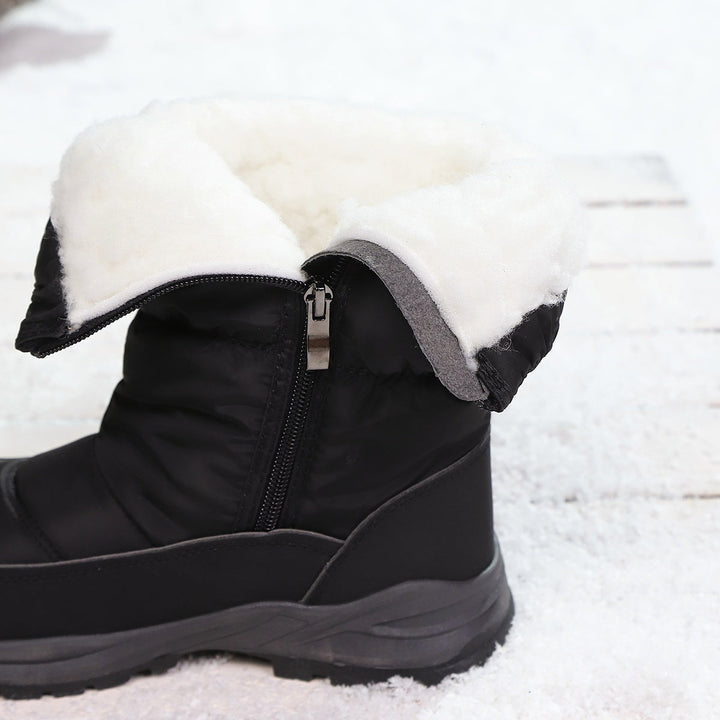 Premium Winterstiefel für Damen bis zur Wade mit flachem Absatz