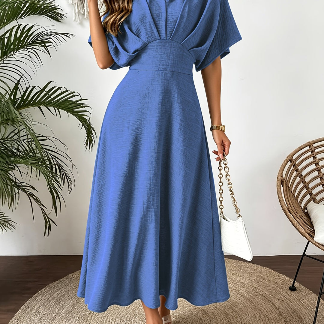 Damen Midikleid mit V-Ausschnitt