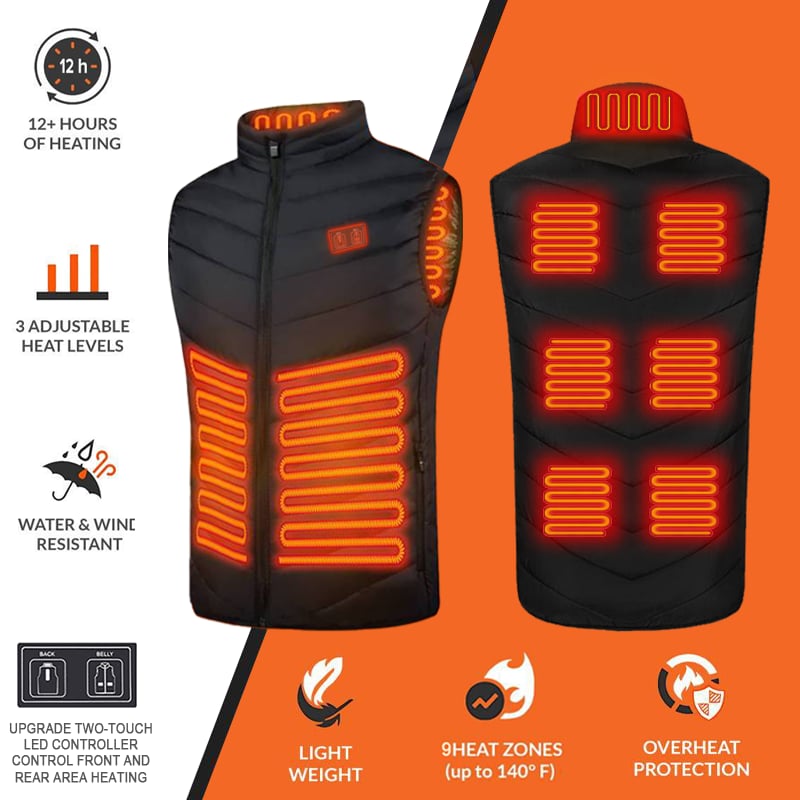 Warmer Pro | Touch 15 Wärmeoptionen Led Controller Heizweste