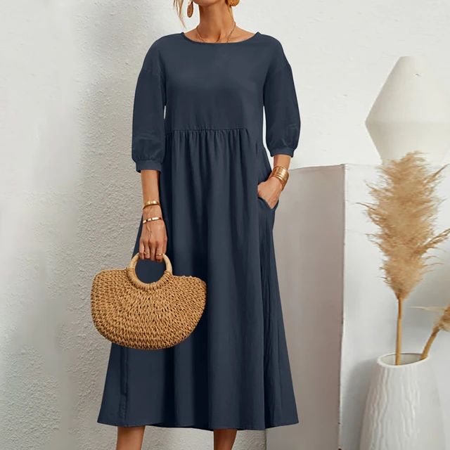 Brianna | Stilvolles, schmeichelhaftes Kleid mit Rundhalsausschnitt