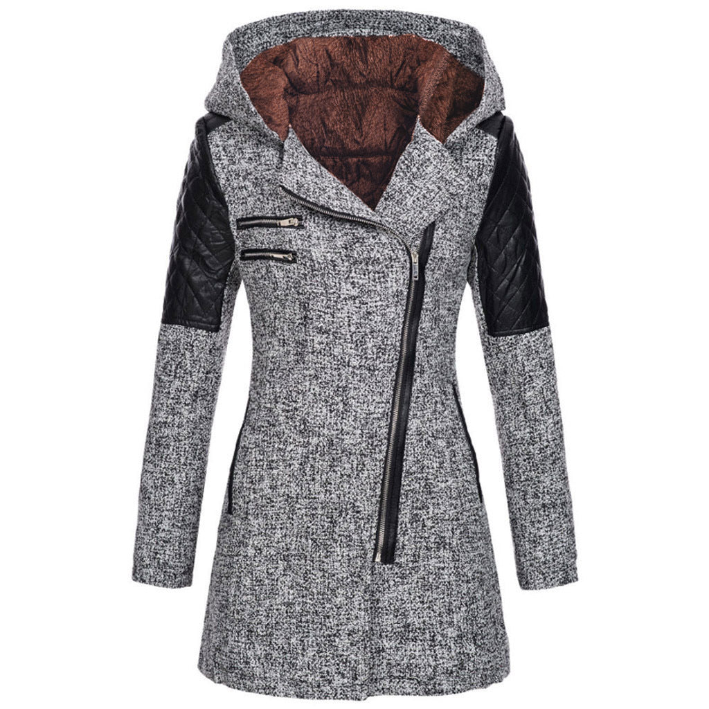Rose | Winterjacke für Damen mit Kapuze und langen Ärmeln