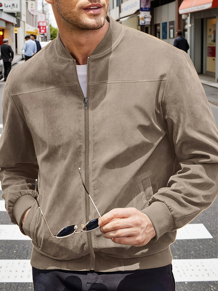 Mason | Stilvolle Zip-Up Jacke für Herren mit Stehkragen und langen Ärmeln