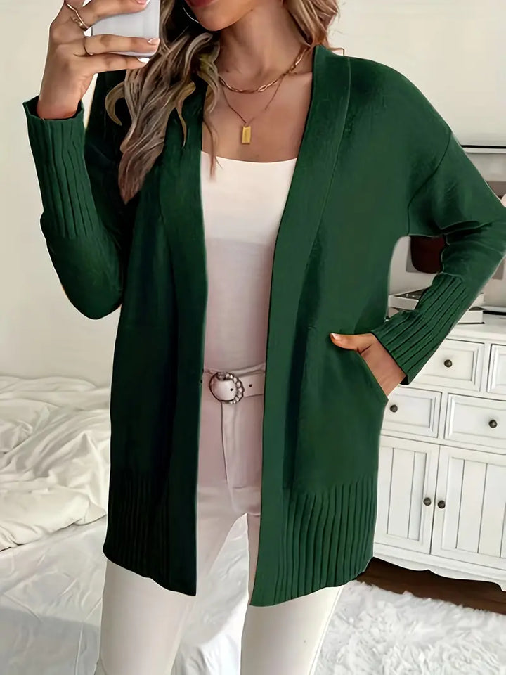 Flor | Gemütlicher Strickcardigan für Damen mit V-Ausschnitt und langen Ärmeln
