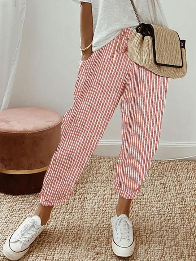 TRACY | Leichte Hose für Damen mit geradem Bein und hohem Bund