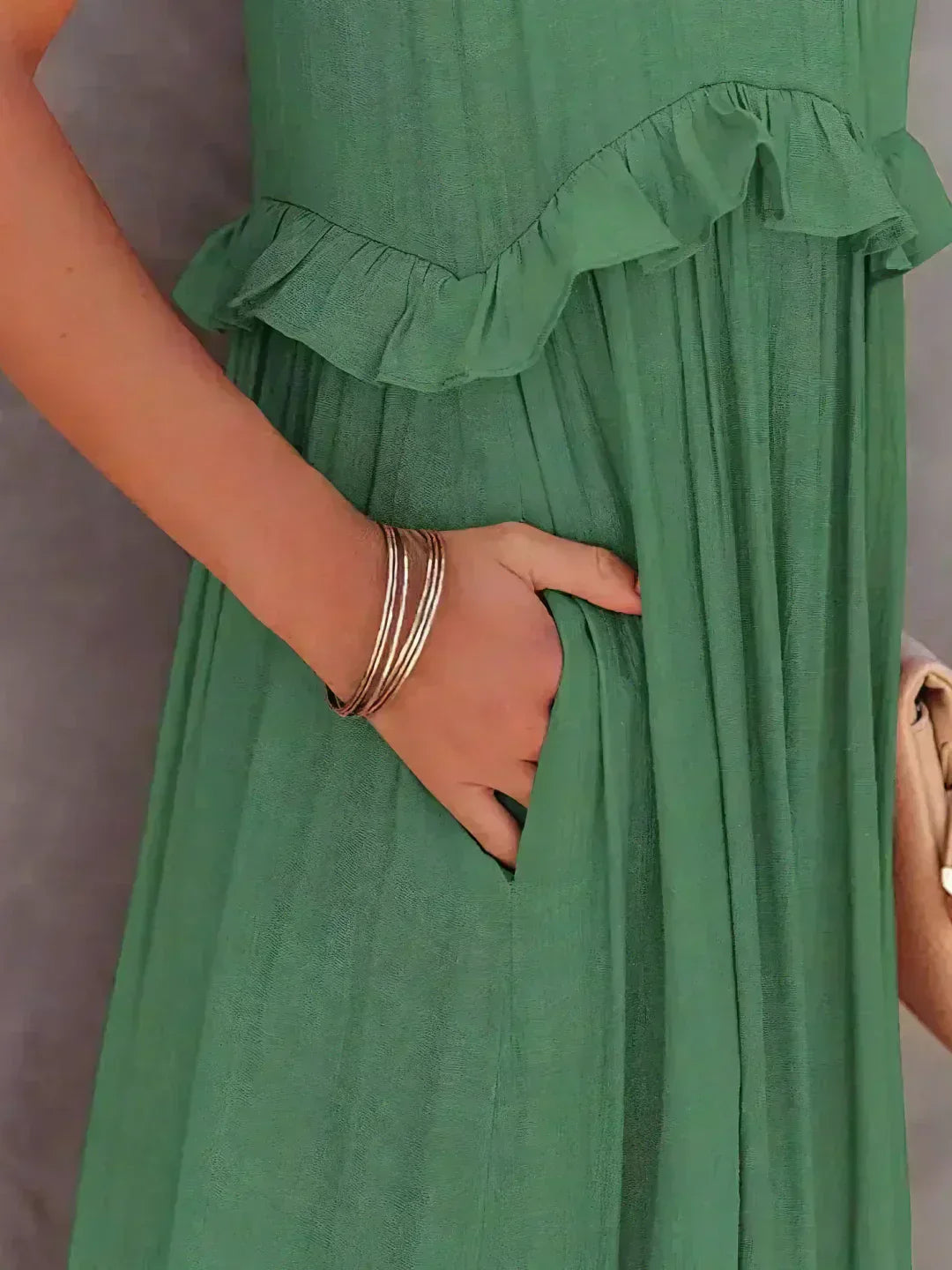 Sarah | Halter Rüsch Maxi Kleid (Fast ausverkauft) für Damen