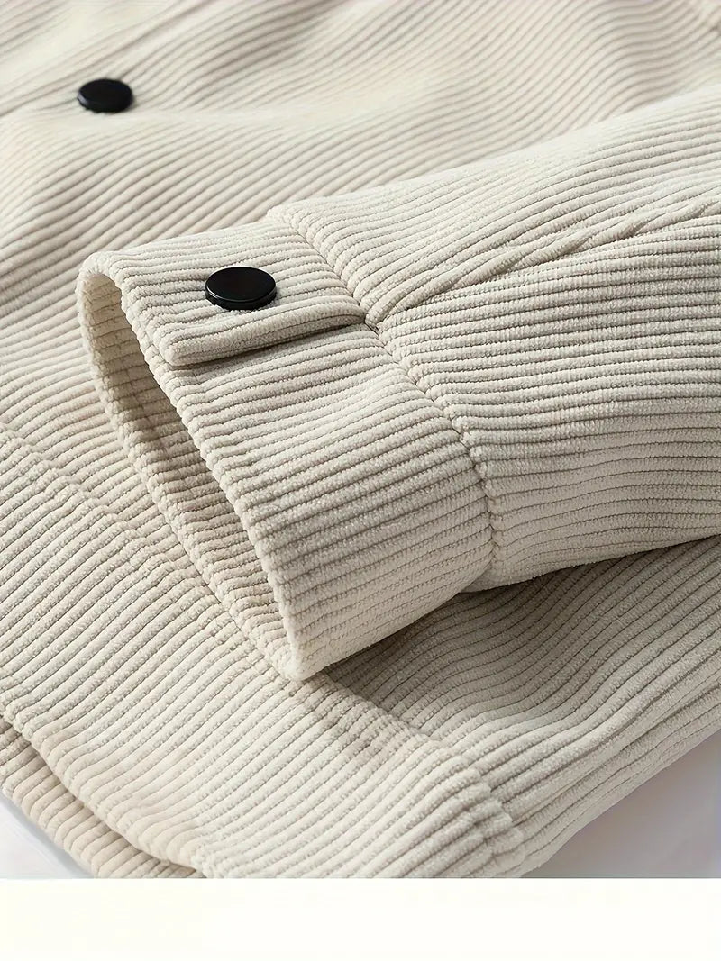 Elegante Cordjacke für Herren mit langen Ärmeln