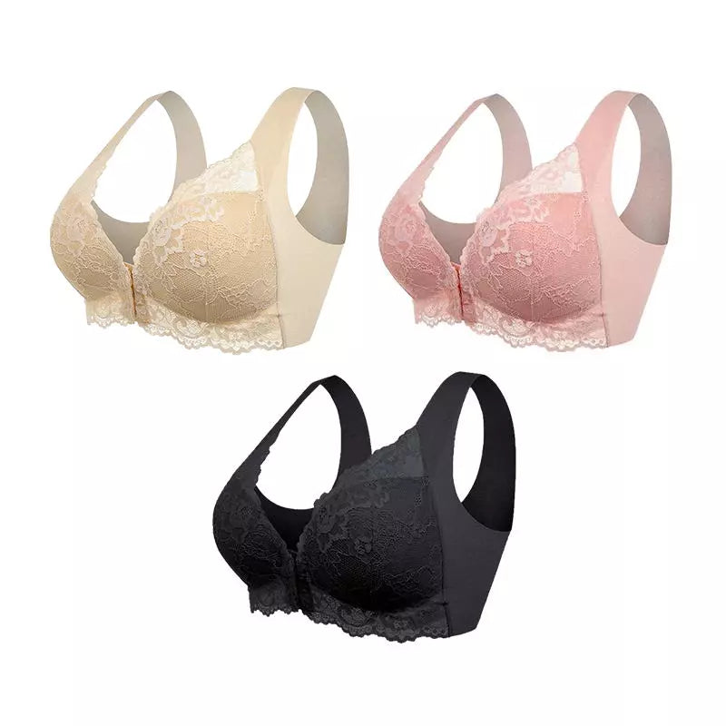 Romilda | (3-PACK DEAL) Formgebender Kabelloser Bh mit Frontverschluss