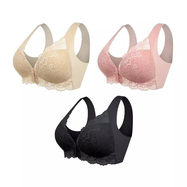 Romilda | (3-PACK DEAL) Formgebender Kabelloser Bh mit Frontverschluss