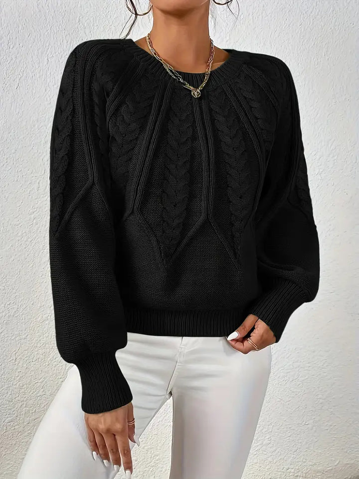 Jane | Eleganter Pullover für Damen mit langen Ärmeln und Rundhalsausschnitt
