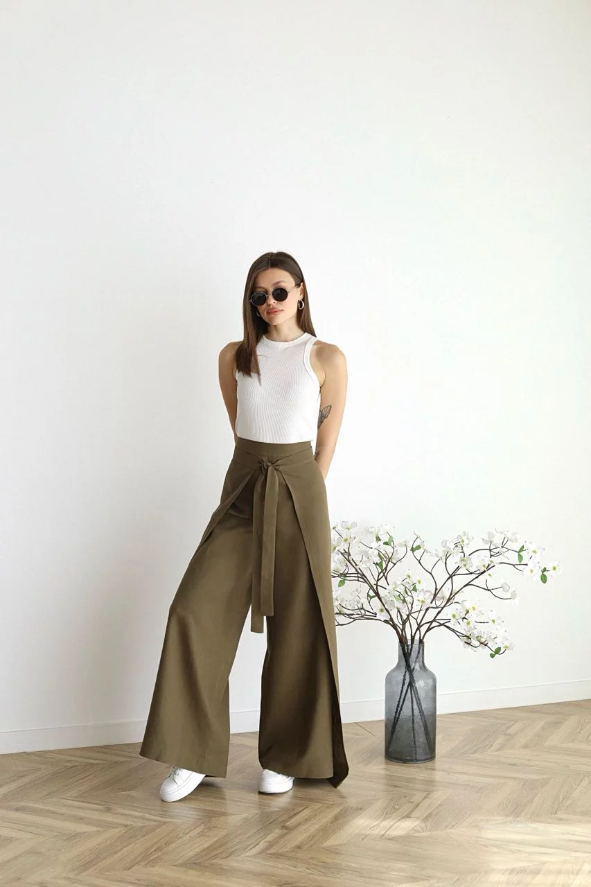 Marika | Weite hosen für Damen mit hohem Bund