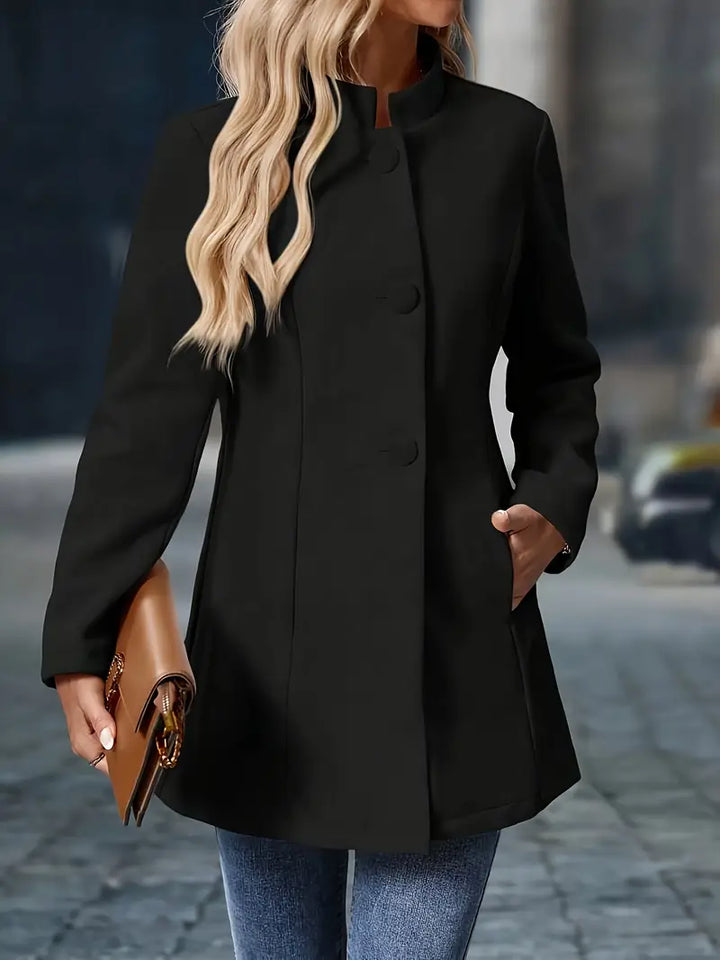 Sonia | Zeitlose Elegante Jacke für Damen mit Rundhalsausschnitt und langen Ärmeln