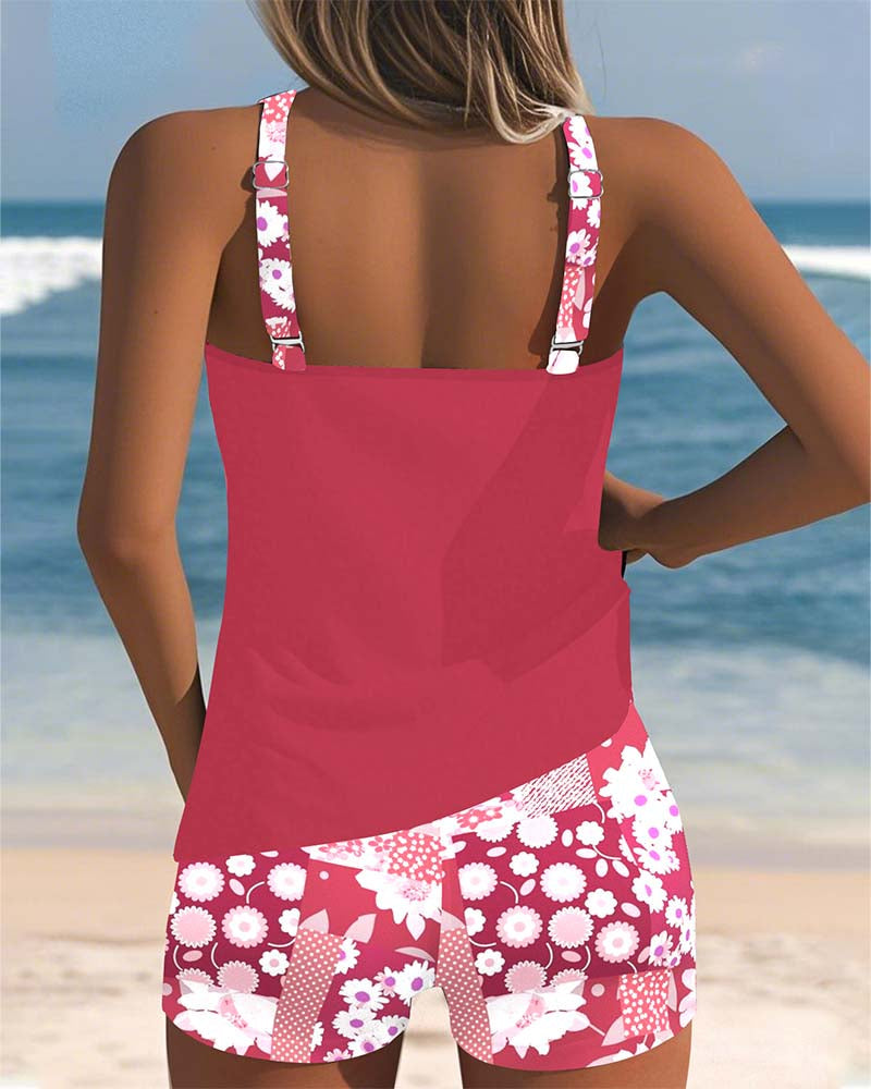 Reina | Badeanzug Tankini Set für Damen mit Blumenmuster