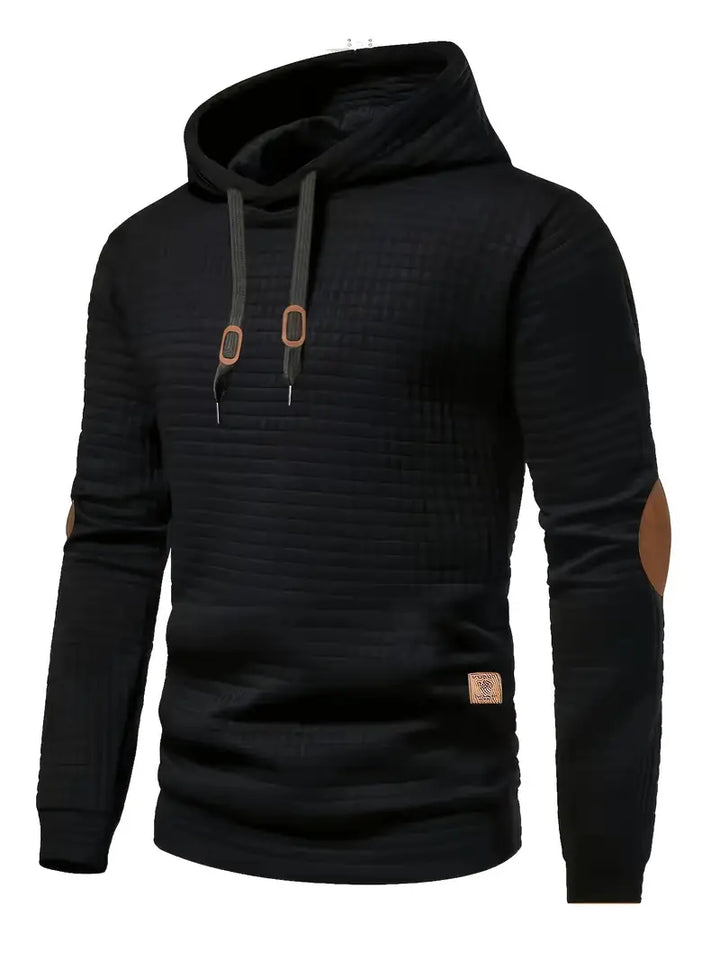 Emanuele | Männer Waffel Casual Hoodies für Herren mit Kapuze und langen Ärmeln