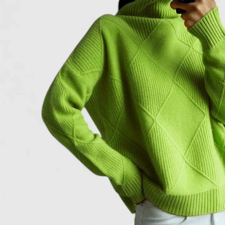 Adryanna | Bequemes Sweatshirt für Damen mit Rollkragen und langen Ärmeln