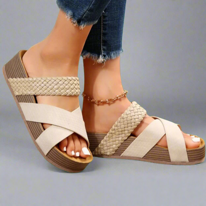 Athelgard | Bequeme Orthopädische Sandalen für Damen mit flachem Absatz