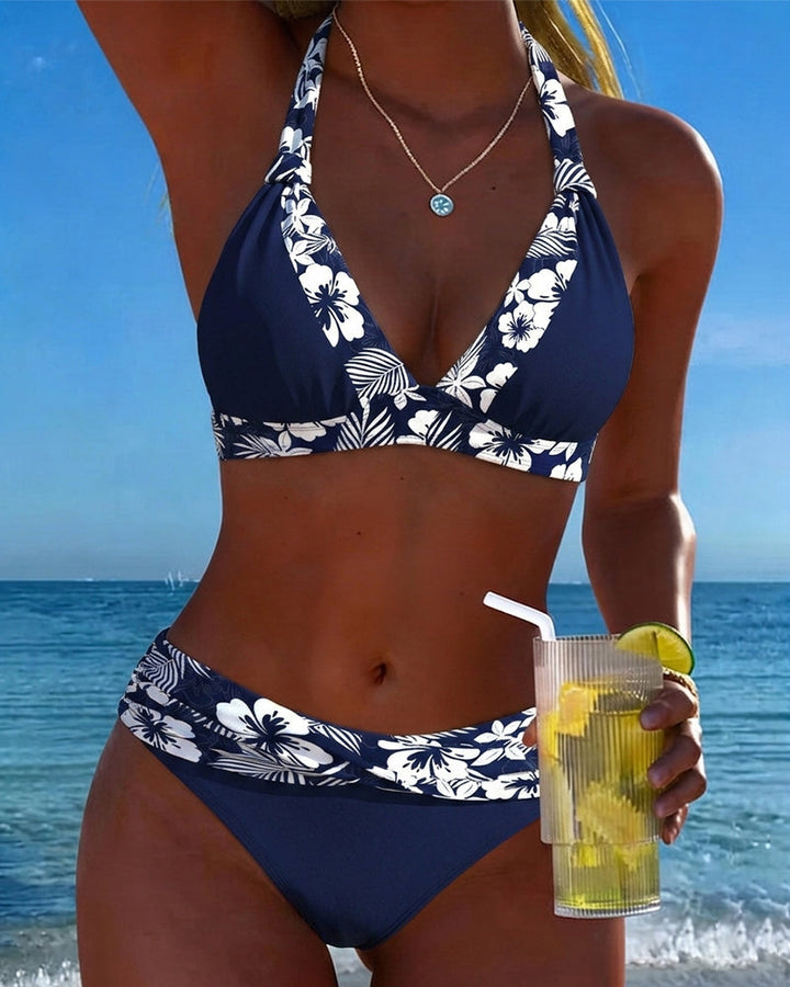 V-Bikini mit Druck